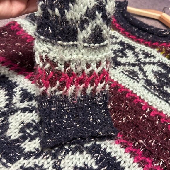 Free People Silver Reed Fair Isle Print Sweater size Small - Picture 7 of 7